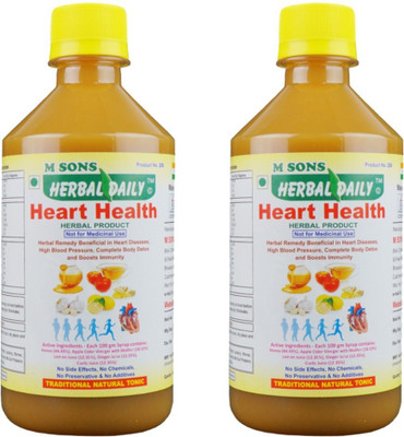 

M SONS Herbal daily Heart Health Pack 1 for Blockages and Cholesterol(800 ml)
