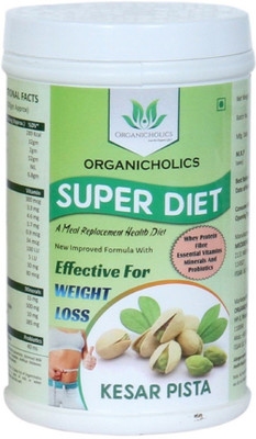 

ORGANICHOLICS Super Diet Meal Replacement Shake For Weight Loss (Kesar Pista Flavour(454 g)