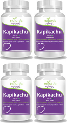 

Natures Velvet Lifecare Kapikachu Pure Extract 500 mg, 60 Veggie Capsules - Pack of 4(240 No)
