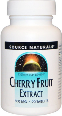 

Source Naturals Source Naturals, Cherry Fruit Extract, 500 mg, 90 Tablets(90 mg)