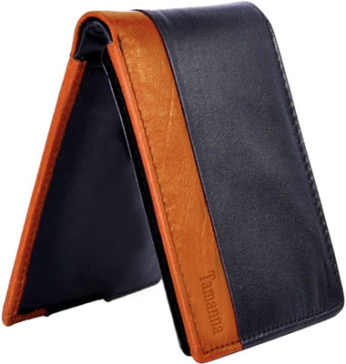 

Tamanna Men Black, Tan Genuine Leather Wallet(8 Card Slots), B lack;tan