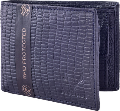 

FAWNLINK Men Blue Genuine Leather Wallet(6 Card Slots)