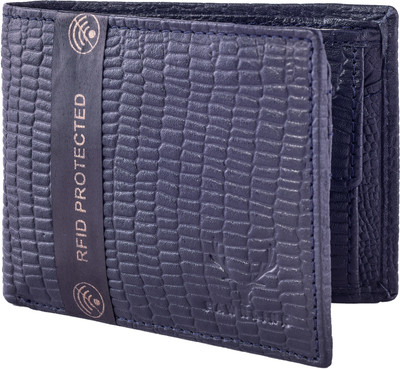 

FAWNLINK Men Blue Genuine Leather Wallet(6 Card Slots)