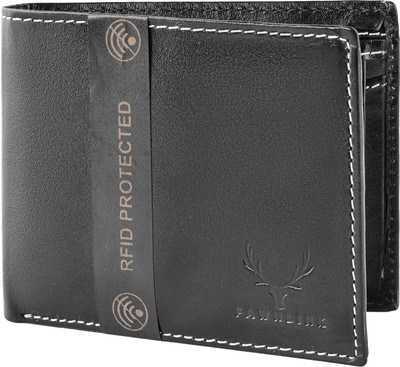 

FAWNLINK Men Black Genuine Leather Wallet(6 Card Slots)