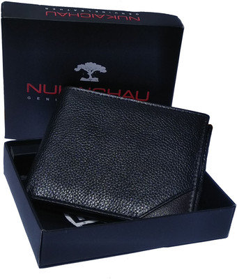

Nukaichau Men Black Genuine Leather Wallet(8 Card Slots)