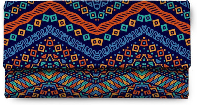 

VKEXCLUSIVE Girls Multicolor Genuine Leather, Canvas Wallet(4 Card Slots), Vk-wl0011