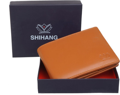 

SHIHANG Men Casual, Formal Tan Genuine Leather Wallet(6 Card Slots)