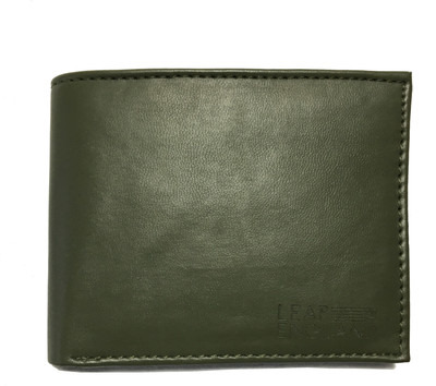 

LeapEngland Men Green Artificial Leather Wallet(2 Card Slots), Deep green