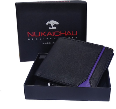 

Nukaichau Men Black Genuine Leather Wallet(5 Card Slots)