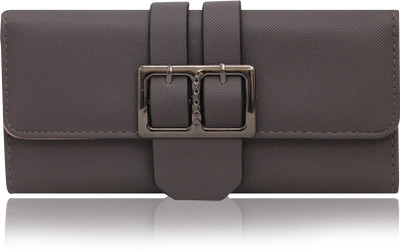 

Bee fashionable Women Grey Artificial Leather Wrist Wallet(10 Card Slots)