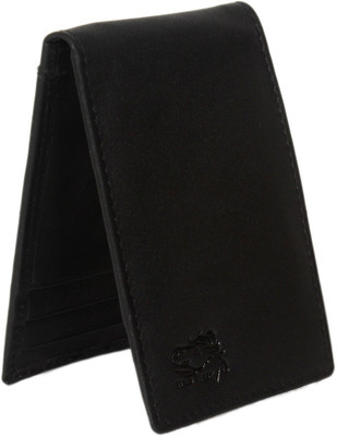 

Wild West Men Black Genuine Leather Money Clip(6 Card Slots)