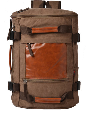 

F Gear anvas 26 Litres (3 in 1) Backpack cum Satchel cum office Bag 26.0 L Backpack(Brown)