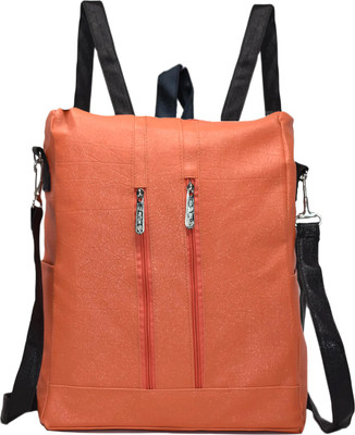 

DE EULE Casual Girls Women College Office Bag Travel Backpack 12 Backpack(Orange), Peach