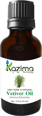 

KAZIMA Vetiver Essential Oil (15ML) Pure Natural & Undiluted For Skin care & Hair treatment(15 ml)