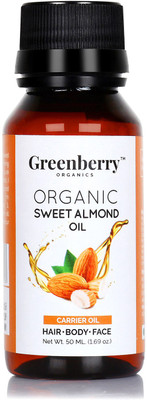 GreenBerry Organic Sweet Almond Oil (50ml) Hair Oil(50 ml)