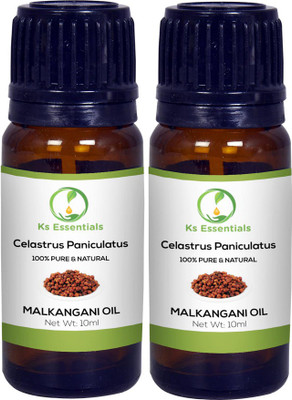 

Ks Essentials 100% Pure Malkangani Oil (Celastrus Paniculatus) Natural Cold Pressed(10ml)Each(10 ml)