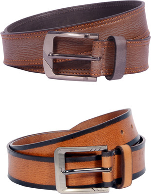 

VALISSA Men Casual, Party, Formal Brown Genuine Leather Belt, Tan brown