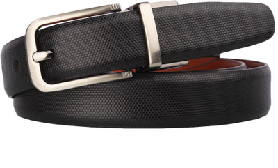 

LIMERENCE Women Formal, Party, Evening Black Genuine Leather Reversible Belt, Black-brown
