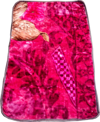 

Design Villa Floral  Fleece Blanket(Woollen Blend, Pink