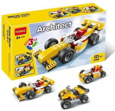 

Akrobo Decool 121 pcs 3 in 1 Architect Super Racer DIY Block Construction Set Toy(Multicolor)