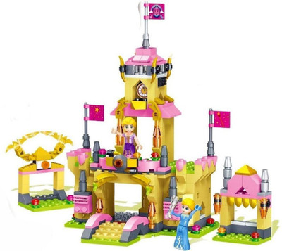 

Akrobo QS08 Pricess DreamWorks Block Set 431 Pc with Mini Figurefine of Princess Polly and Tina(Multicolor)