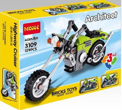 

Akrobo Architect Series 3 in 1Bike Building Blocks Bricks Toys 129 Pcs(Multicolor)