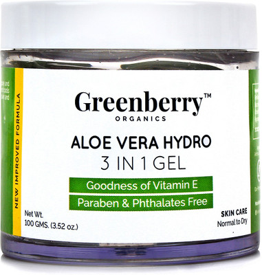 

Greenberry Organics 3 In 1 Aloe Vera Gel For Face, Body and Hair(100 g)