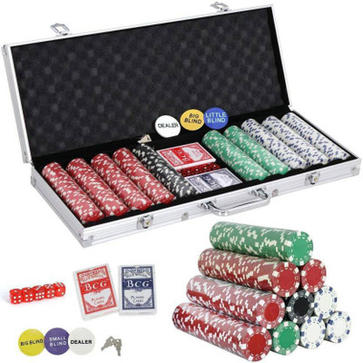 

Civil 500 Poker Chip Set 11.5 Gram Dice Style Casino Poker Chips w/Aluminum Case, Cards, Dices, Blind Button for for Texas Holdem, Blackjack, Gambling (Multicolor)(Multicolor)