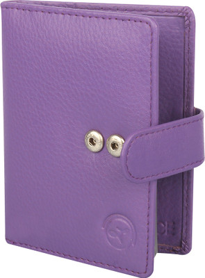 

LIMERENCE Unisex Genuine Leather Top Grain Card Holder 24 Card Holder(Set of 1, Purple)