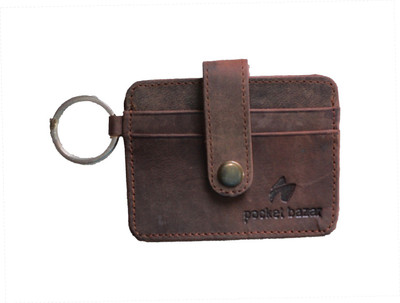 

pocket bazar men 4 Card Holder(Set of 1, Brown)
