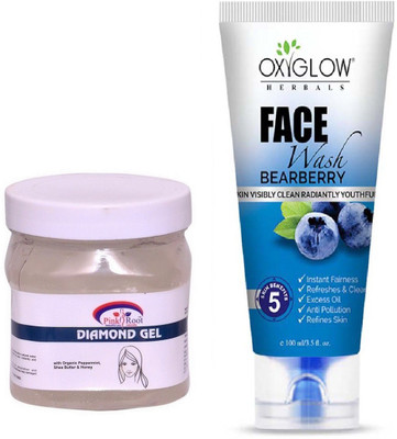 

Pink Root DIAMOND GEL 500ML WITH OXYGLOW BEARBERRY FACE WASH(Set of 2)