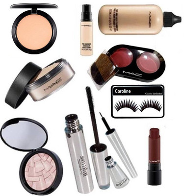 

caroline Eyelashes With face & body Foundation 120 ml & Loss Powder & Two Shade Blusher & liptensity Lipistick & Brooke Candy Liner & Mascara & Lightful BB Tinted Compact & Illuminater & pro longwear concealer(Set of 10)