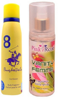 

Pink Root VANITY FEMME MIST 200ML WITH BHPC POLO YELLOW DEO 175ML(Set of 2)