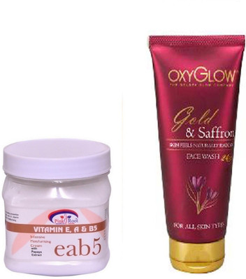 

Pink Root VITAMIN EAB5 CREAM 500ML WITH OXYGLOW GOLD & SAFFRON FACE WASH(Set of 2)