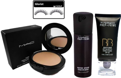 

glorist Eyelashes& Moisture Infusion Serum of & Studio Fix Compact, Mac Prep+Prime BB BEauty Balm Cream Foundation (Set of 4)(Set of 4)