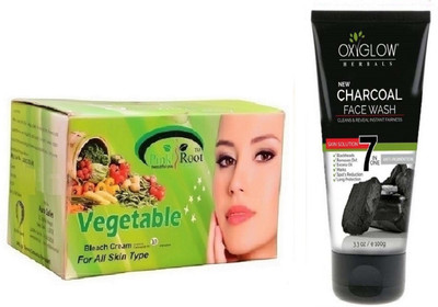 

Pink Root VEGETABLE BLEACH 250G WITH OXYGLOW CHARCOAL FACE WASH(Set of 2)