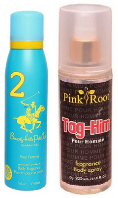 

Pink Root TAG-HIM MIST 200ML WITH BHPC POLO WOMEN BLUE DEO 175ML(Set of 2)