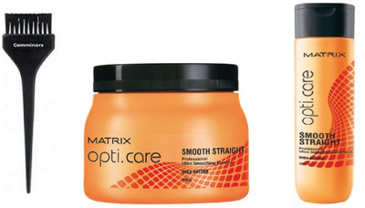 

comminors of hair Brush & opti care Smooth straight hair spa (490 gm ) & SHampoo (200ml ) ( set of 3)(Set of 3)