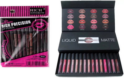

hich Super High Precision lip pencil & Beauty 16 NEW SHADES LONG LASTING MATTE FINISH RED & PINK (HEARTBREAKER, MATERIAL GIRL, FAMOUS, ICON, 12 MORE SHADES)(Set of 2)