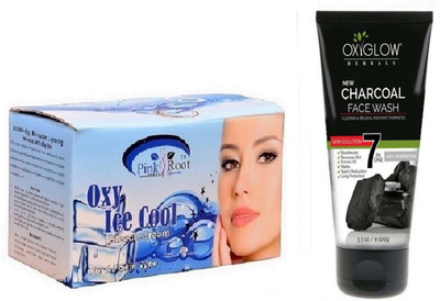 

Pink Root OXY ICE BLEACH 250G WITH OXYGLOW CHARCOAL FACE WASH(Set of 2)