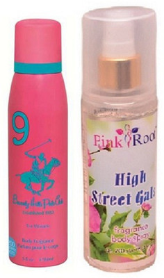 

Pink Root HIGH STREET GALS MIST 200ML WITH BHPC POLO PINK DEO 175ML(Set of 2)