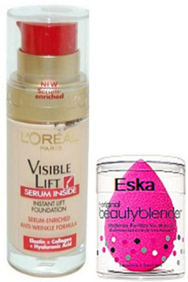 

Eska sponge puff & L'Oreal Paris Visible Lift Instant Foundation(Set of 2)