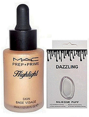DAZZLING Silicon Puff & Highlighter(Set of 2)