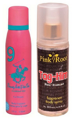 

Pink Root TAG-HIM MIST 200ML WITH BHPC POLO PINK DEO 175ML(Set of 2)