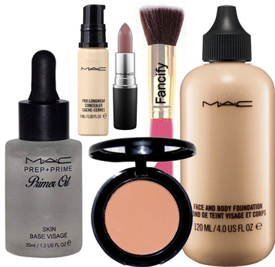

Fancify Makeup Brush&Mac Face&Body Foundation&Mac Blusher&Matte Finish Lipstick&Pro Longwear Concealer&Prep+Prime Primer Oil(Set of 6)