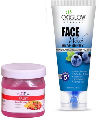 

Pink Root FRUIT GEL 500ML WITH OXYGLOW BEARBERRY FACE WASH(Set of 2)