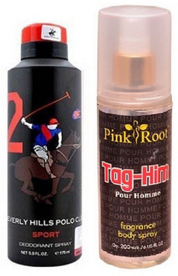 

Pink Root TAG-HIM MIST 200ML WITH BHPC POLO BLACK DEO 175ML(Set of 2)