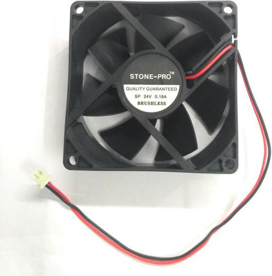 

STONE-PRO Cabinet Fan 3-Inch Square 24 V DC Cooling fan colore black Cooler(Black)