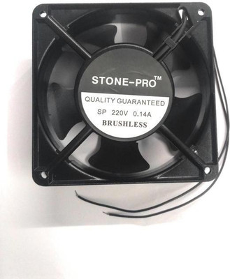 

STONE-PRO Exhaust brushless Fan 4-inch square 220V AC Metal Body FAN Cooler(Black)