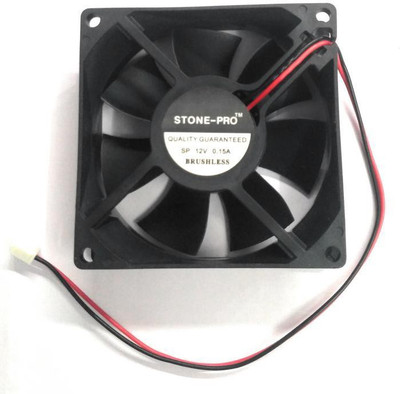

STONE-PRO Cabinet Fan 3-Inch Square 12 V DC CPU Cooling fan colore black Cooler(Black)